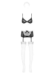 Костюм покоївки Obsessive Maidme S/M чорний - мініатюра 6