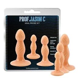 Набор анальных пробок Prof. Jason C Anal Probe Kit 3 шт. (телесный)
