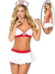 Костюм для рольових ігор Медсестри One Size (S-M) сексуальний рольовий костюм білий - мініатюра 2