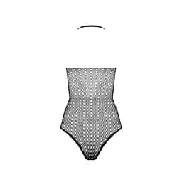 Бодістокінг із декольте Passion BS088 black імітація корсетного шнурівки One size - мініатюра 6
