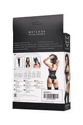Боді Glossy Wetlook Sherrie S (чорний) - мініатюра 11
