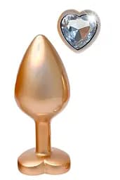 Анальная пробка Gleaming Love Pearl Gold Plug M 8.3 см (золотой)