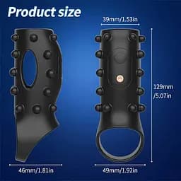 Насадка з вібрацією і шипами на пінис і мошонку Ultimate Couples Cage USB - мініатюра 7