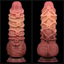 Фалоiмiтатор значного розмiру 9.5 DUAL LAYERED PLATINUM SILICONE LOVETOYS 66-LV411071 100426 - мініатюра 6
