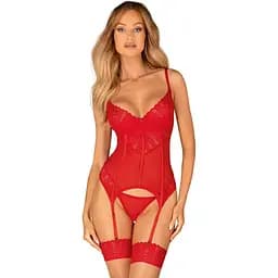 Корсет Obsessive Ingridia corSet & thong M/L