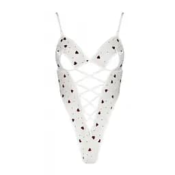 Еротичний боді з малюнком Passion LOVELIA Body white L/XL - мініатюра 5