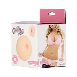 Мастурбатор-груди Cutie Pies Hannah's Handful - Pussy & Boob, глибина 9.9 см, віброкуль в подарунок - мініатюра 7