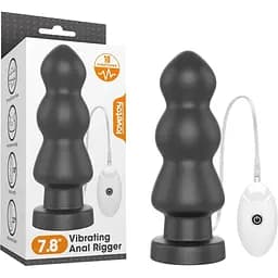 Анальная пробка LoveToy King Sized Vibrating Anal Rigger 20 см (черный)
