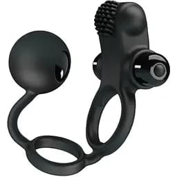 Эрекционное кольцо Pretty Love Vibro Penis Sleeve IV 20.3 см черный