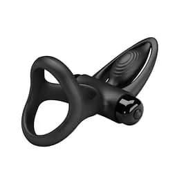 Ерекційне кільце Pretty Love Vibration Cock Ring 9.9 см чорний - мініатюра 5