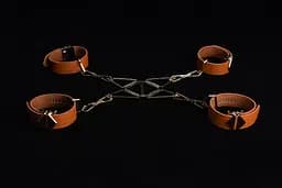 BDSM набір Lockink Hogtie Set коричневий - мініатюра 9