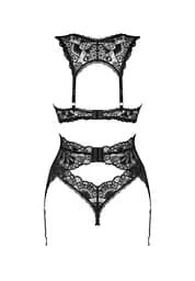 Еротичний комплект нижньої білизни Obsessive Donna Dream XS/S чорний - мініатюра 7