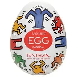 Мастурбатор яйцо Tenga Egg Keith Haring Dance белый