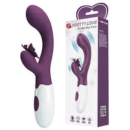 Вібратор Pretty Love Butterfly Kiss Vibrator Dark Purple - мініатюра 1