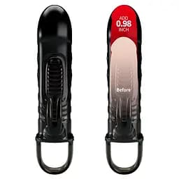 Насадка на пеніс Pretty Love Penis Sleeve Sloane 18.7 см чорний - мініатюра 2