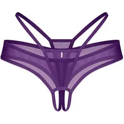 Трусики Obsessive Vibres otwarte L/XL (фіолетовий)