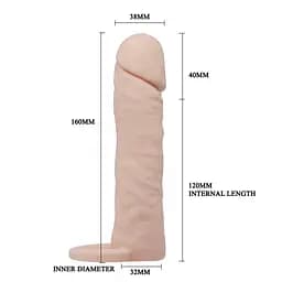 Насадка для члену Pretty Love Penis Sleeve Medium Flesh Baile BI-026228 87681 - мініатюра 5