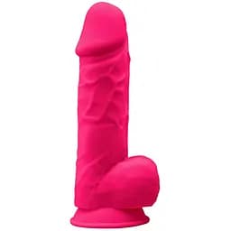 Фалоімітатор Silexd Premium Silicone Dildo Model 4 Size 8.5 21.5 см рожевий