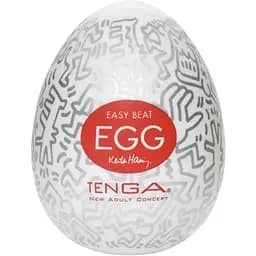 Мастурбатор яйцо Tenga Egg Keith Haring Party белый