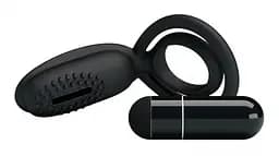 Насадка з вібрацією Pretty Love Penis Ring Black Baile BI-026218 87678 - мініатюра 3