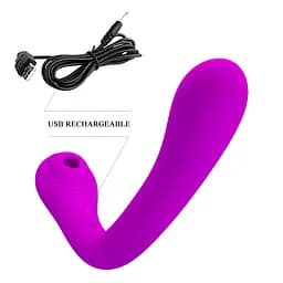 Вібратор Pretty Love Alex Clitoral Sucking Vibrator Purple - мініатюра 5