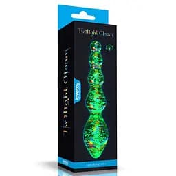 Скляний фалоімітатор DILDO GLOW-IN-THE-DARK TWILIGHT GLEAM GLASS LOVETOYS 66-LV610002 100434