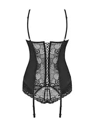 Корсет і стрінги Obsessive Heartina L/XL чорний - мініатюра 6