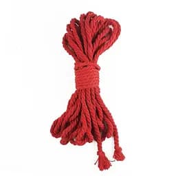 Хлопковая веревка BDSM 8 метров, 6 мм, цвет красный