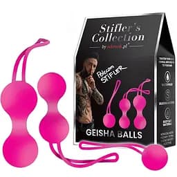Набір вагінальних кульок Stifler's Collection Geisha Balls, 3 шт., рожевий - мініатюра 2