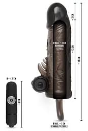 Насадка на пеніс Rebel Extension Regular Fit Penissleeve 19 см чорний - мініатюра 8