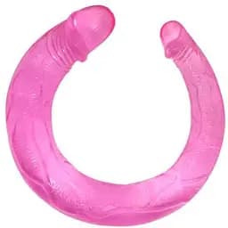 Двухсторонний фаллоимитатор Baile Double Dones 45 см розовый