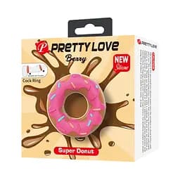 Ерекційне кільце Pretty Love Super Donut Cock Ring 4.6 см (рожевий) - мініатюра 6