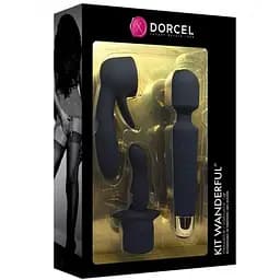 Мінівібромасажер Dorcel Kit Wanderful з насадками (анальна та вагінальна) водонепроникний - мініатюра 10