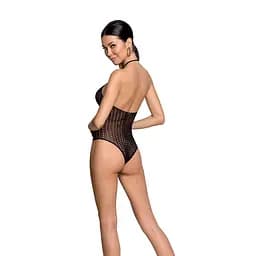 Бодістокінг із декольте Passion BS088 black імітація корсетного шнурівки One size - мініатюра 2