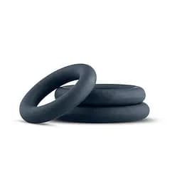 Набір ерекційних кілець Boners 3-Piece Cock Ring Set 3 шт. сірий - мініатюра 2
