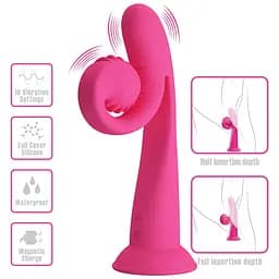 Вібратор Pretty Love Love Romance Selma Snail, 20 см (рожевий) - мініатюра 6