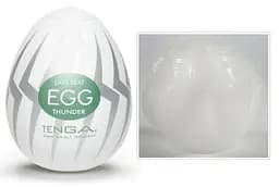 Мастурбатор яйце Tenga Egg Stronger Thunder білий - мініатюра 4
