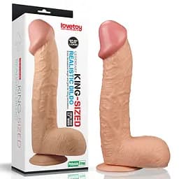 Великий фалоімітатор LoveToy Legendary King Sized Realistic 28 см тілесний - мініатюра 2