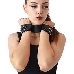 Нашийник з натуральною шкірою Art of Sex - Bondage Collar with Handcuffs Art of Sex SO6618 95289 - мініатюра 6