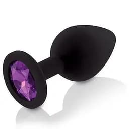 Набір анальних пробок із кристалом Rianne S: Booty Plug Set Black діаметр 2.7 см 3.5 см 4.1 см - мініатюра 5