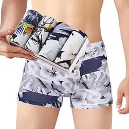 Комплект чоловічих трусів боксерів з принтом 4 шт. XXXXL Білий