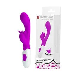 Вібратор Pretty Love Butterfly Kiss Vibrator Purple - мініатюра 1