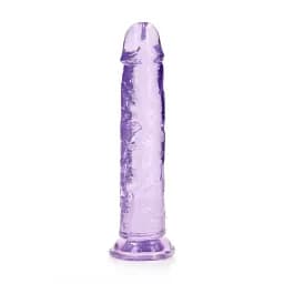 Фалоімітатор RealRock Crystal Clear, 25 см (фіолетовий) - мініатюра 2