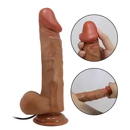 Вібратор Baile Beautiful Encounter RealDeal 9.4", 24 см (коричневий) - мініатюра 2