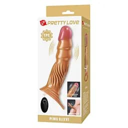 Насадка на пеніс Pretty Love Penis Sleeve Extender 24 см (тілесний) - мініатюра 21