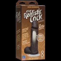 Фалоімітатор Doc Johnson The Realistic Cock 8 inch Black - мініатюра 3