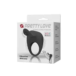 Ерекційне кільце Pretty Love Stimulating Tonguo 5 см чорний - мініатюра 9