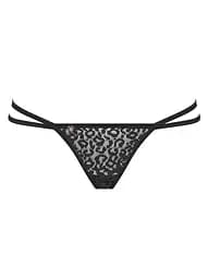 Еротичні стринги Obsessive Pantheria S/M чорний - мініатюра 7