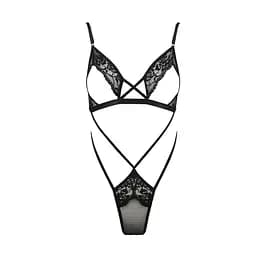 Боді монокіні з відкритими грудьми Passion DIABOLINA Body black L/XL - мініатюра 3
