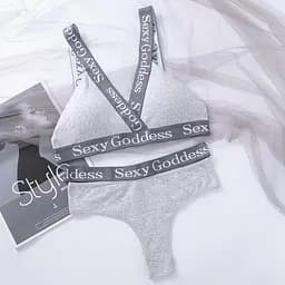 Комплект спортивної білизни "Sexy Goddess" S-M Сірий